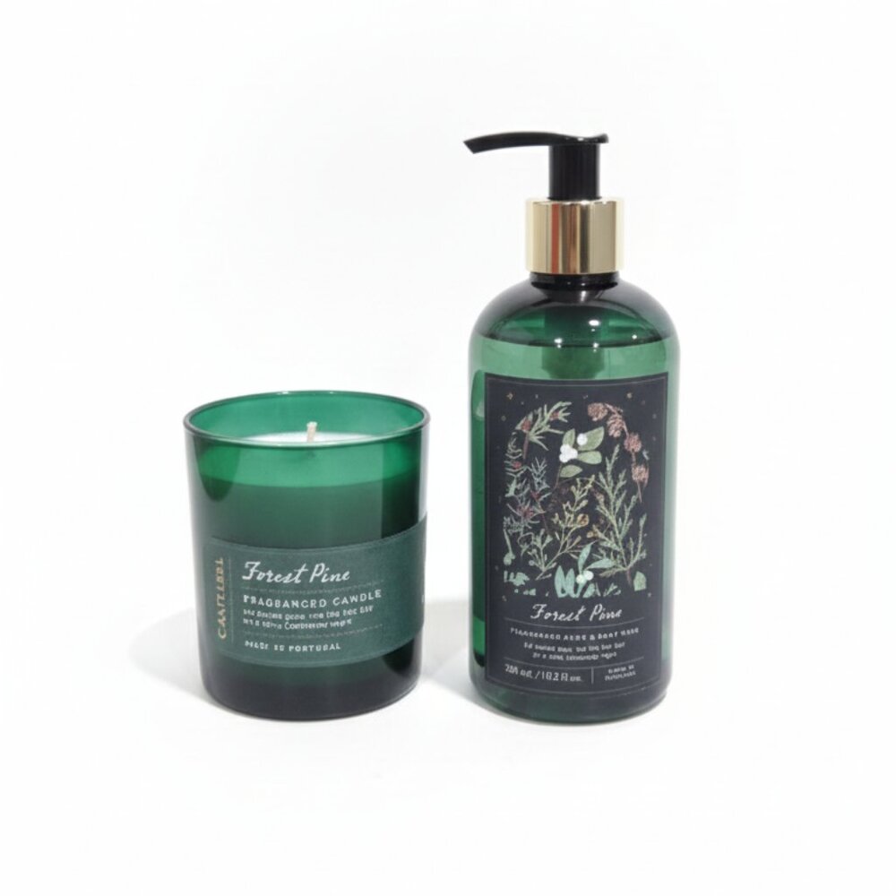 Castelbel Forest Pine Candle & Hand Wash Gift Set Bath & Body Holiday Gift